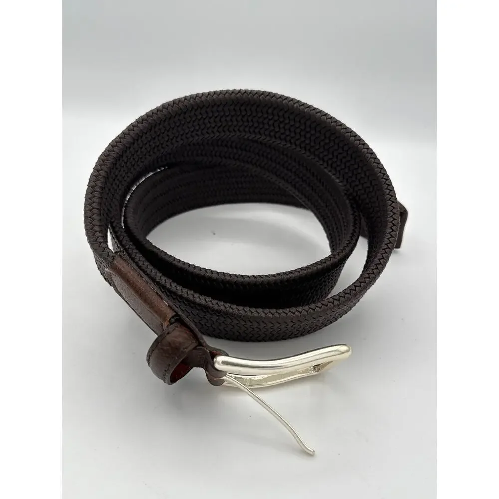 H Men’s Dark Brown Weaved Belt Size 41